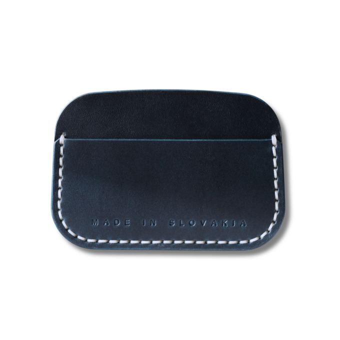 Luxusný kožený cardholder Cardholder Dark Blue 002