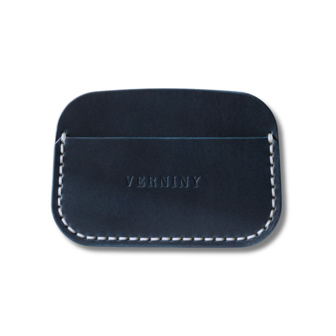 Luxusný kožený cardholder Cardholder Dark Blue 002