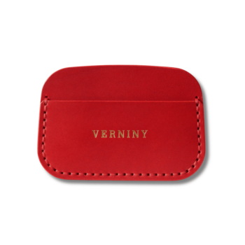 Luxusná kožená peňaženka na karty Cardholder Red 003