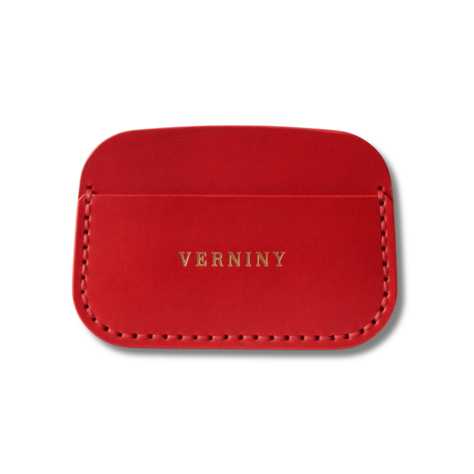 Luxusná kožená peňaženka na karty Cardholder Red 003