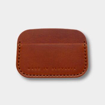 Pánska kožená peňaženka na karty Brown 002 – zadná strana