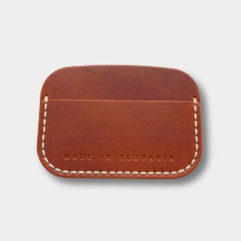 Elegantný cardholder Brown 002 – zadná strana, ručne šitý na Slovensku