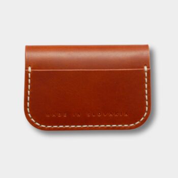 Originálny cardholder Brown 003 – pohľad zozadu s nápisom Made in Slovakia
