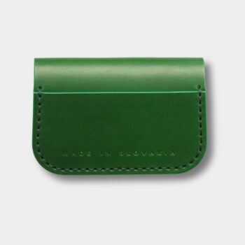 Kožené puzdro na karty Green 003 – zadná strana Made in Slovakia