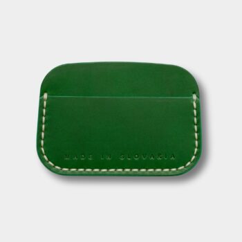 Cardholder Green 002 – kožená peňaženka na karty, Made in Slovakia