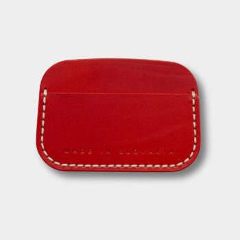 Ručne šitý cardholder Red 002 – zadná strana Made in Slovakia