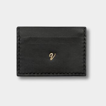Praktický slim cardholder – Cardholder 001_F Black so zlatým logom