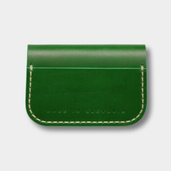 Cardholder z pravej kože Green 003 – zadná strana“
