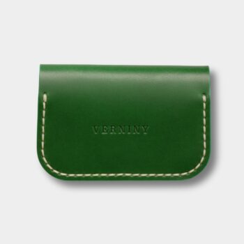 Cardholder z pravej kože Green 003 – pohľad spredu.