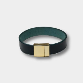 Luxusný kožený náramok Blue Gold Logo – talianska koža Buttero – Verniny